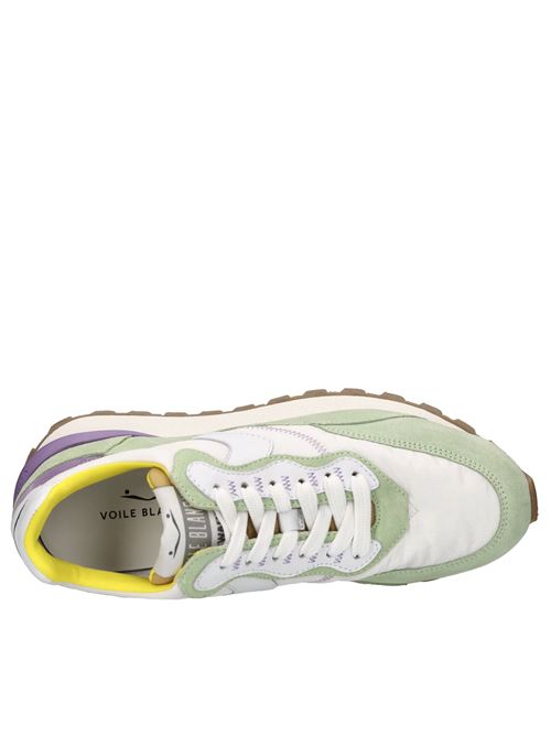 Sneakers in camoscio,pelle e tessuto VOILE BLANCHE | QWARK HYPE WOMAN 0012018292.01.EF02BIANCO-VERDE-VIOLA